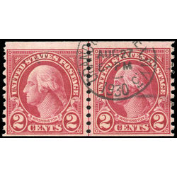 us stamp postage issues 599a washington 2 1923 JOINT LINE PAIR U 001