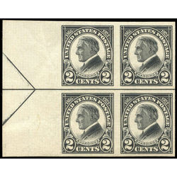 us stamp postage issues 611 harding 2 1923 CENTER LINE BLOCK M NH