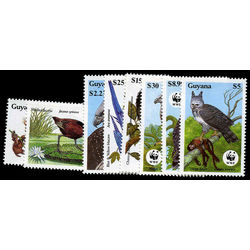 guyana stamp 2241 2248 world wildlife fund 1990