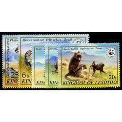 lesotho stamp 351 355 world wildlife fund 1982