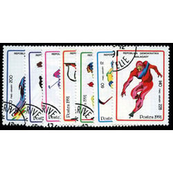 malagasy stamp 1037 43 albertville winter sports 1991