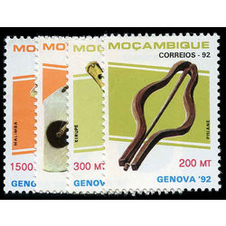 mozambique stamp 1181 4 music instruments 1992
