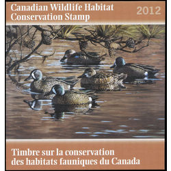 canadian wildlife habitat conservation stamp fwh29 blue winged teals 8 50 2012