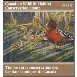 canadian wildlife habitat conservation stamp fwh31 cinnamon teal 8 50 2014