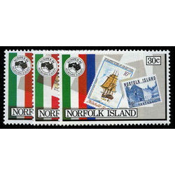 norfolk island stamp 344 6 exibition of melbourne australia 1984