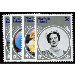 norfolk island stamp 364 7 the queen mother elizabeth 1985