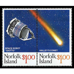 norfolk island stamp 381 space probe 1986