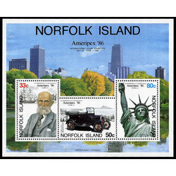 norfolk island stamp 384a ameripex 86 1986