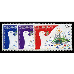 norfolk island stamp 389 91 christmas 1986
