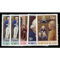 norfolk island stamp 392 396 commission of governor philip 1986