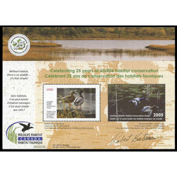 canadian wildlife habitat conservation stamp fwh26 lesser scaups and mallard pair 25 2009