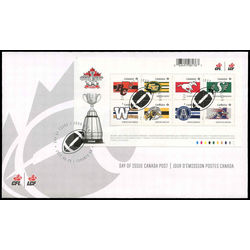 canada stamp 2558 cfl teams 4 88 2012 FDC