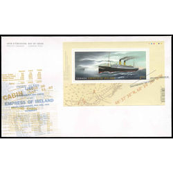 canada stamp 2746 rms empress of ireland and ss sorstad 2 50 2014 FDC