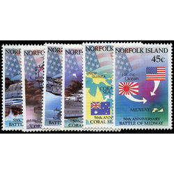 norfolk island stamp 520 5 battles of the coral sea 1992
