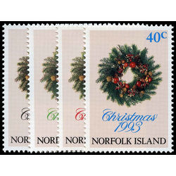 norfolk island stamp 546 9 christmas 1993
