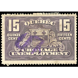 canada revenue stamp qu3 unemployment relief tax 15 1934