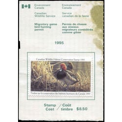 canadian wildlife habitat conservation stamp fwh11a redheads 8 50 1995