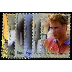 papouasie nouvelle guinee stamp 1070 75 prince william 2003