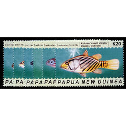 papouasie nouvelle guinee stamp 1099 1104 freshwater fish 2004