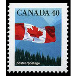canada stamp 1169as flag over mountains 40 1990