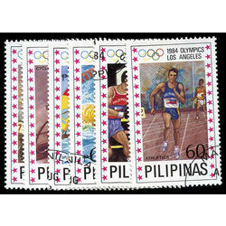 philippines stamp 1699 1704 1984 los angeles olympics 1984
