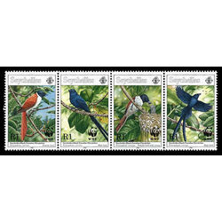 seychelles stamp 775 778 wolrd wildlife fund 1996