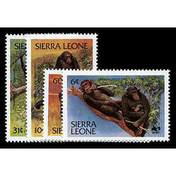 sierra leone stamp 586 589 world wildlife fund 1983