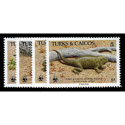 turks caicos stamp 710 713 world wildlife fund 1986
