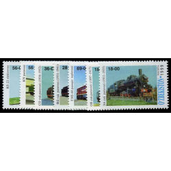 uzbekistan stamp 172 8 trains 1999