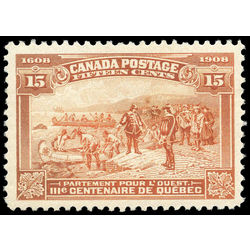 canada stamp 102 champlain s departure 15 1908 m vf 001