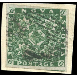 nova scotia stamp 5 pence issue 6d 1857 U VF 003