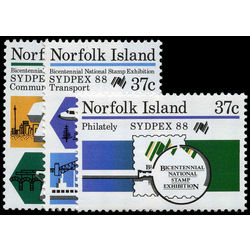 norfolk island stamp 437 9 exhibition sydpex 88 1988
