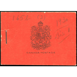 canada stamp booklets bk bk16a booklet 1930 m vfnh en 002