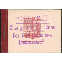 canada stamp bk booklets bk5f king george v 1912 M VFNH EN 002