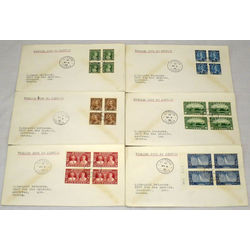 canada set of six different first day covers may 4 1935