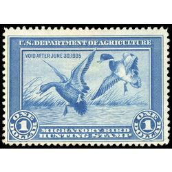us stamp rw hunting permit rw1 mallards alighting 1 1934