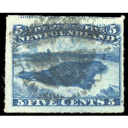 newfoundland stamp 40 harp seal 5 1876 U VF 005