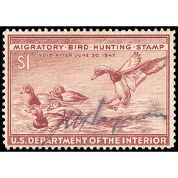 us stamp rw hunting permit rw13 redhead ducks 1 1946