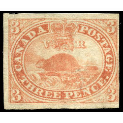 canada stamp 4 beaver 3d 1852 U VF 009