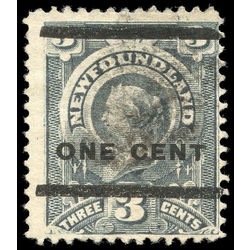 newfoundland stamp 77 queen victoria 1897 U F 002