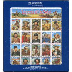 us stamp postage issues 2870 legends of the west 5 80 1994 M NH 001