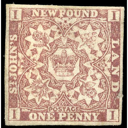 newfoundland stamp 1 1857 first pence issue 1d 1857 M VF 002