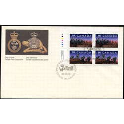canada stamp 1250ii canadian infantry regiments 1989 FDC 001