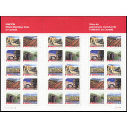 canada stamp bk booklets bk662 unesco world heritage sites in canada 2017