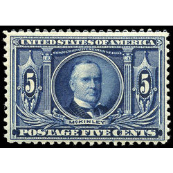 us stamp postage issues 326 mckinley 5 1904 M NH 001