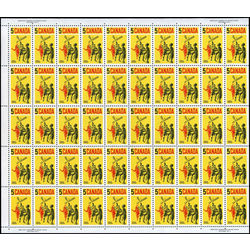 canada stamp 483 lacrosse players 5 1968 M PANE