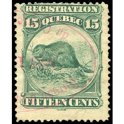 canada revenue stamp qr6a beavers 15 1870