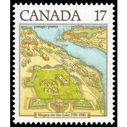 canada stamp 897i map of the town 17 1981