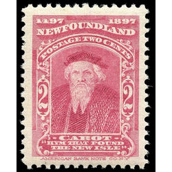 newfoundland stamp 62 john cabot 2 1897 M VF 001
