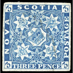 nova scotia stamp 3 pence issue 3d 1851 U VF 005